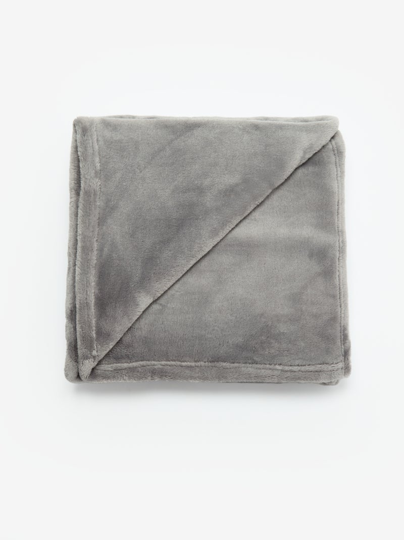 Fleece plaid Grijs - Kiabi