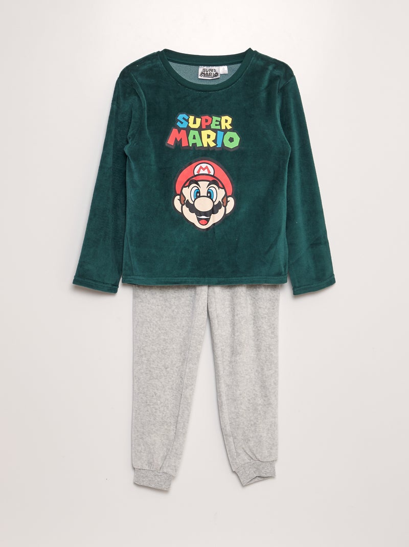 Fleece pyjama met 'Mario Bros.'-print - 2 stuks GROEN - Kiabi