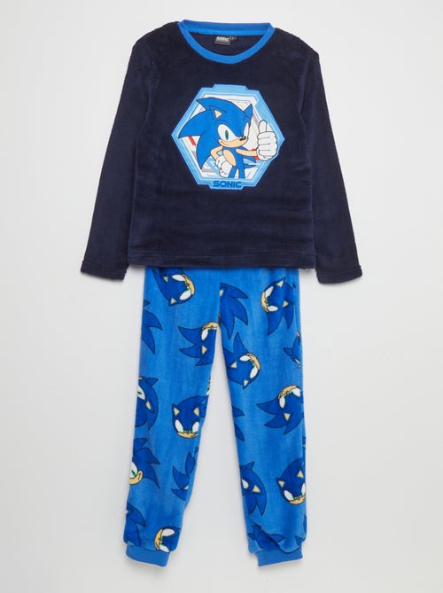 Fleece pyjama 'Sonic' - 2-delig - Kiabi