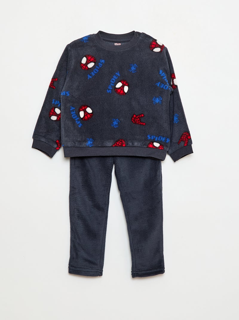 Fleece pyjama 'Spider-Man' 'Marvel' - 2-delig Blauw - Kiabi