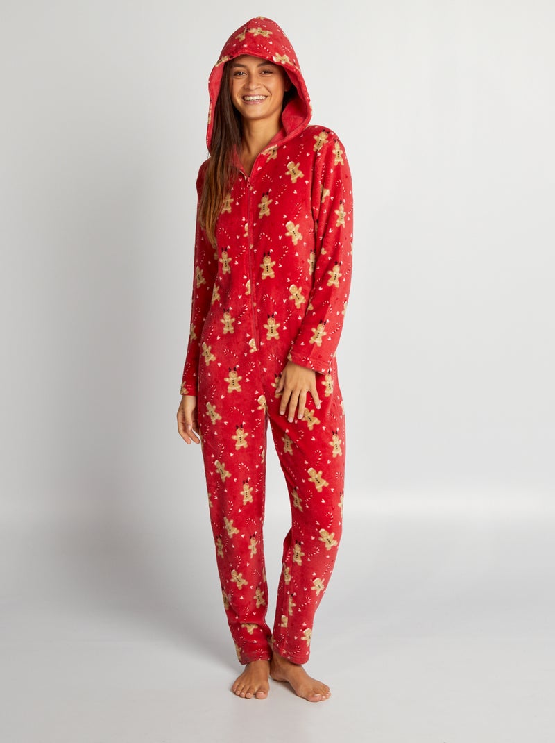 Fleece pyjamapak in kerstthema WIT - Kiabi