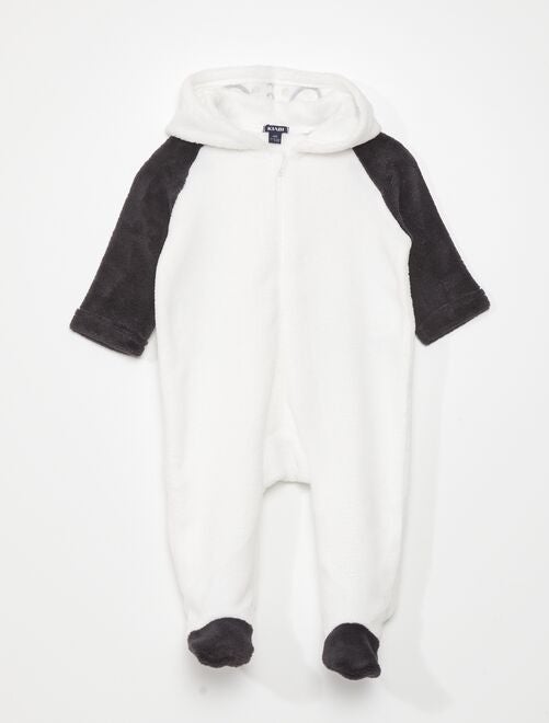 Fleece pyjamapak met capuchon | 'Panda' - Kiabi