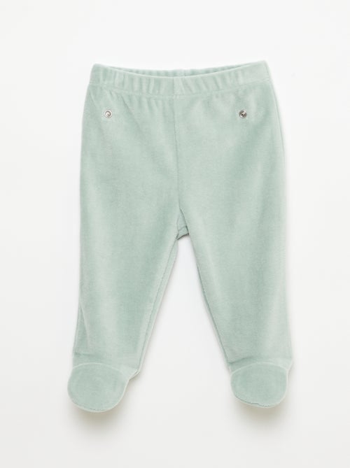 Fleece pyjamaset met voetjes - 2 stuks - Kiabi