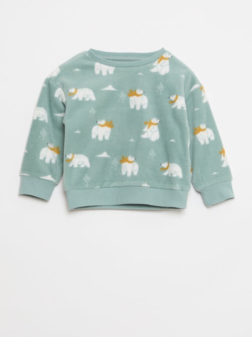 Fleece pyjamasetje - Top + broek - Kiabi