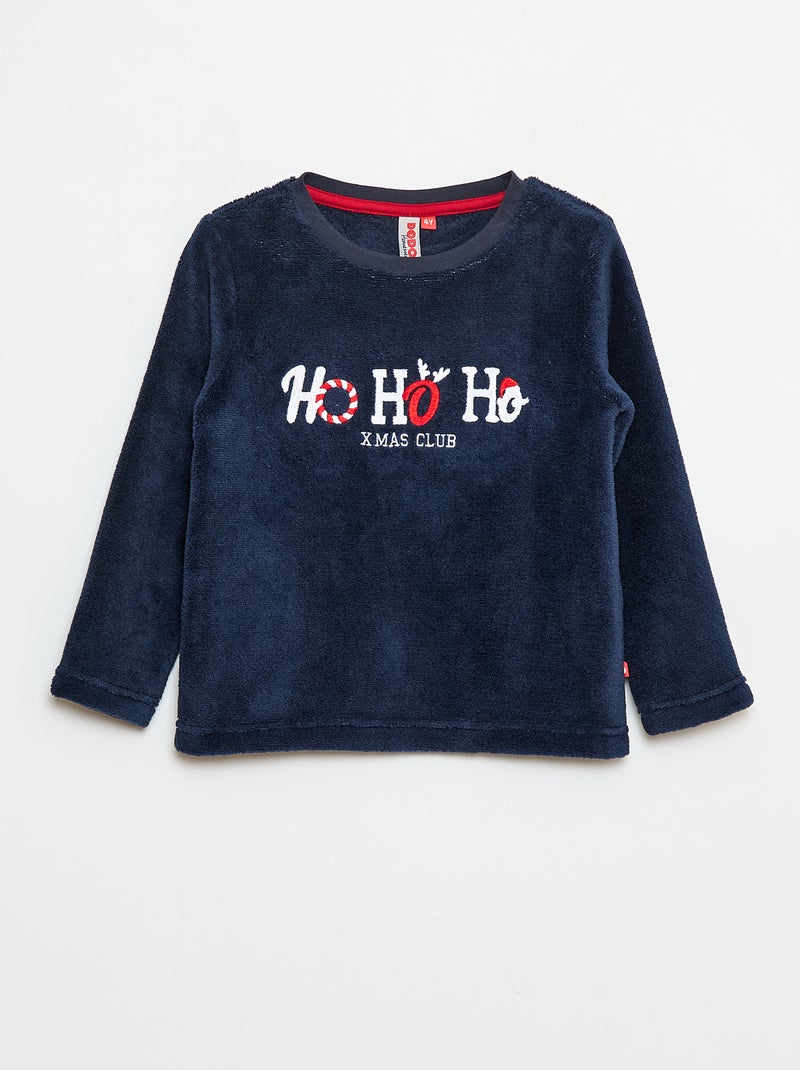 Fleece pyjamasetje in kerstthema - 2-delig Rood - Kiabi