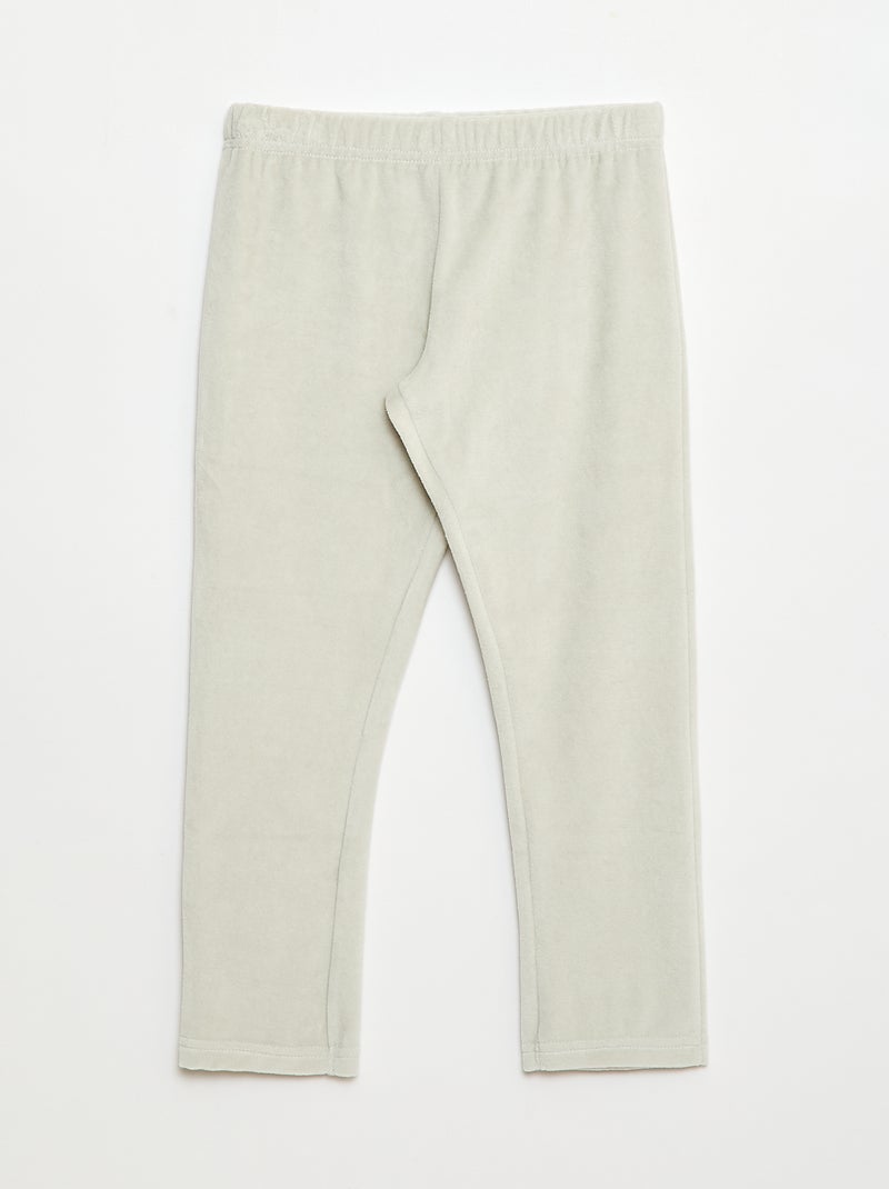 Fleece pyjamasetje in kerstthema - T-shirt + broek - 2-delig Groen - Kiabi