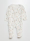 Fleece pyjama/slaappakje met voetjes BIEGE - Kiabi