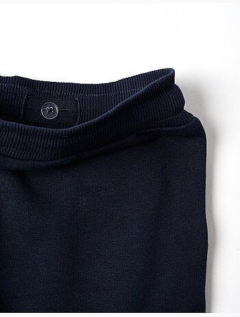 Fleece shorts met cargozakken en trekkoord
