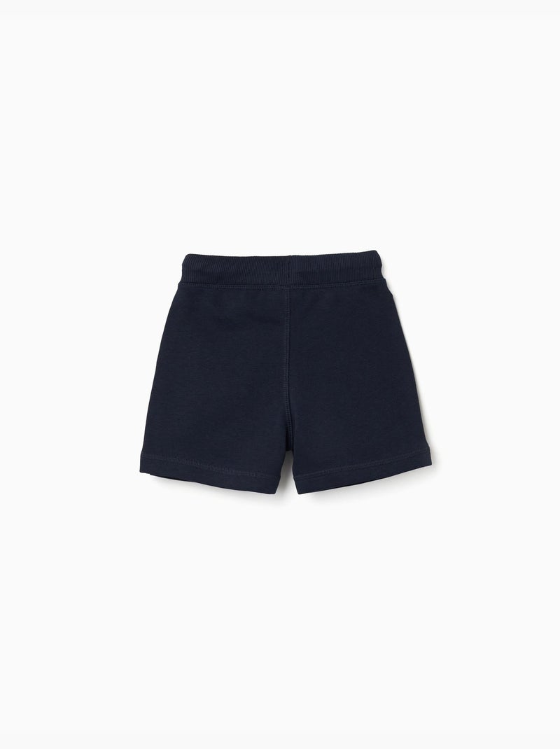 Fleece shorts met trekkoord Donkerblauw - Kiabi