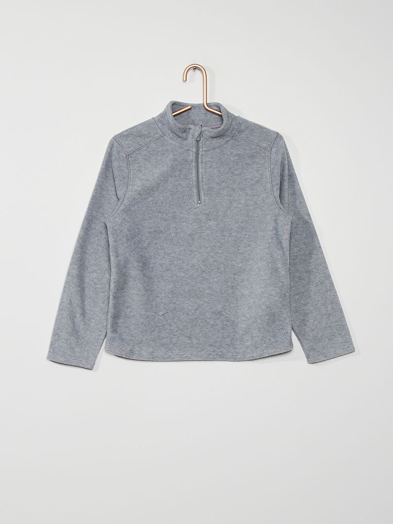 Fleece sweater GRIJS - Kiabi