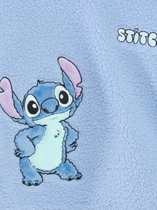 Fleece-sweater met Stitch-print en oortjes op de capuchon - Kiabi