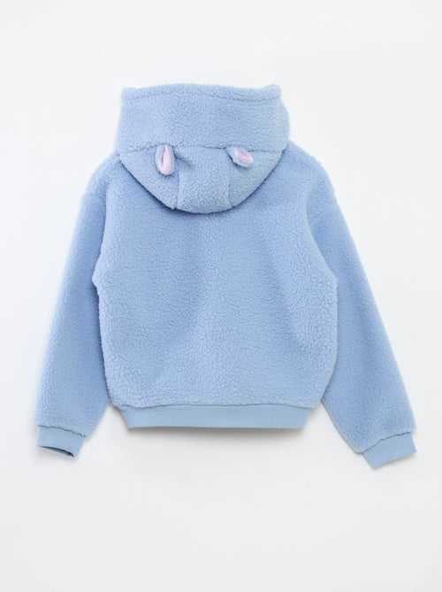 Fleece-sweater met Stitch-print en oortjes op de capuchon - Kiabi