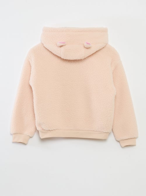 Fleece-sweater met Stitch-print en oortjes op de capuchon - Kiabi