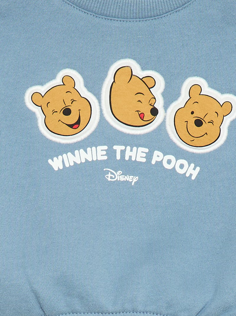 Fleece sweater met 'Winnie'-print Blauw - Kiabi