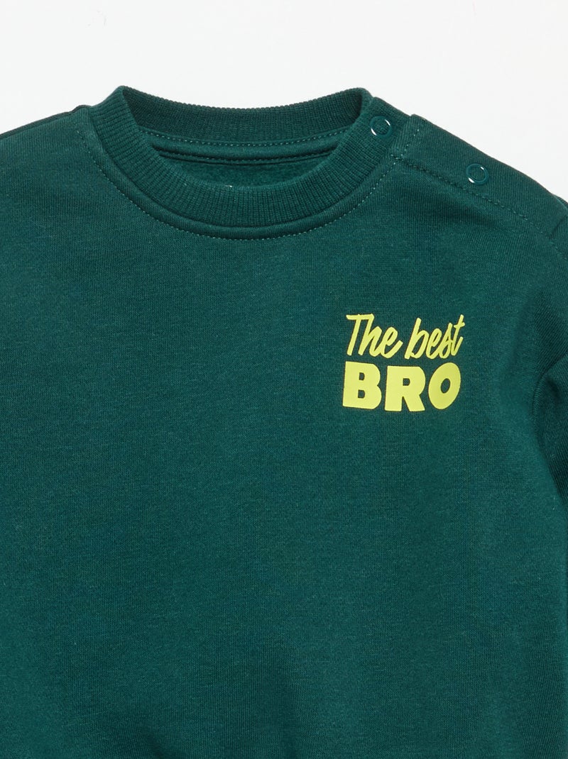 Fleece sweatshirt Groen - Kiabi