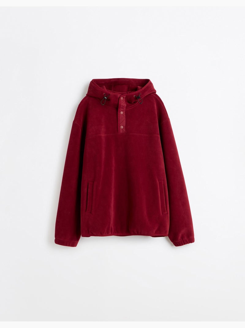 Fleece-sweatshirt, mo fashion Rood - Kiabi
