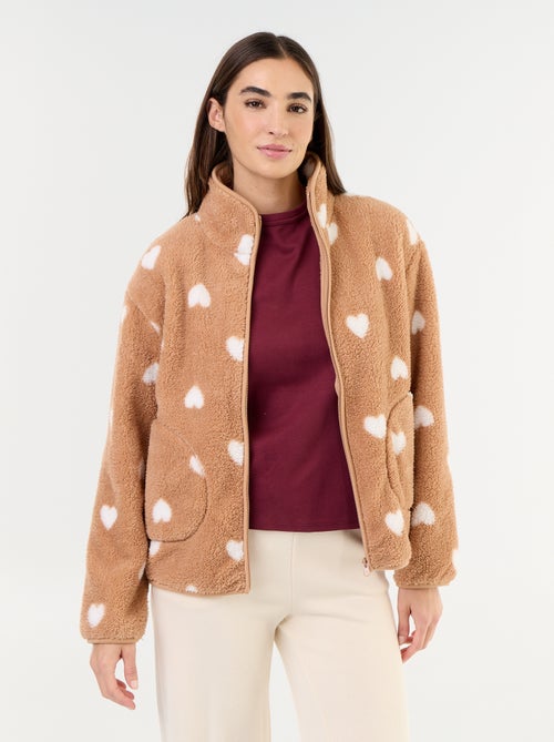 Fleece top met rits en motief - Kiabi Fleece top met rits en motief - Kiabi