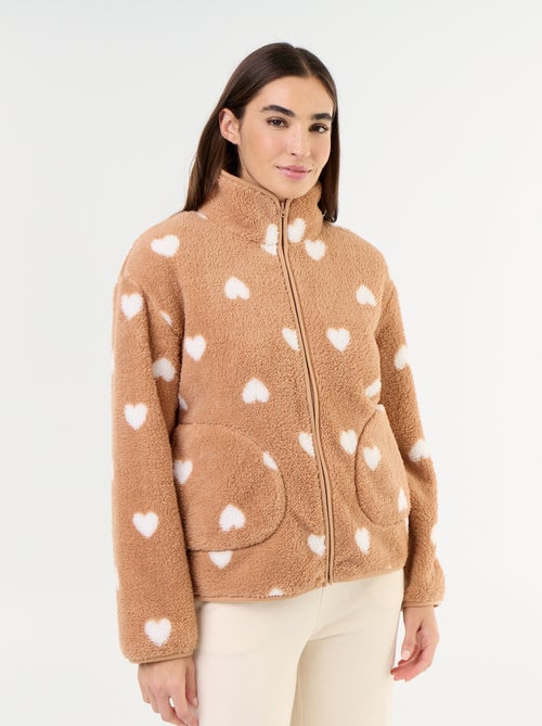 Fleece top met rits en motief - Kiabi Fleece top met rits en motief - Kiabi