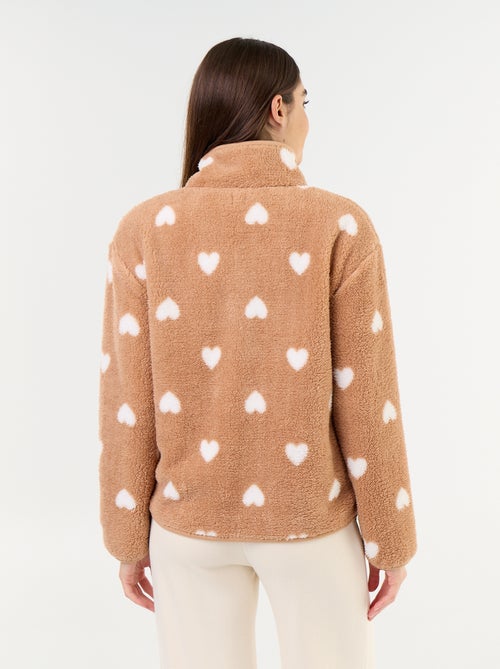 Fleece top met rits en motief - Kiabi Fleece top met rits en motief - Kiabi