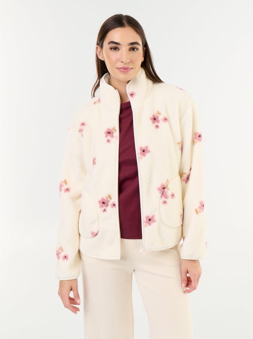 Fleece top met rits en motief - Kiabi Fleece top met rits en motief - Kiabi