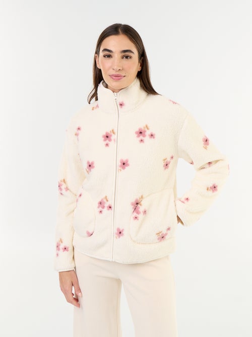 Fleece top met rits en motief - Kiabi Fleece top met rits en motief - Kiabi