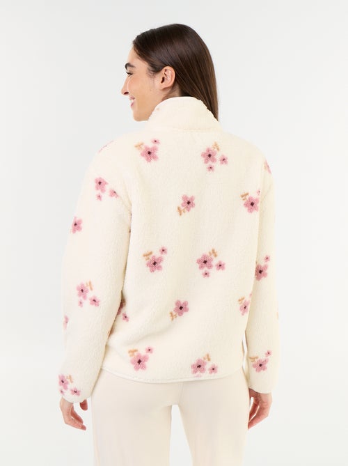 Fleece top met rits en motief - Kiabi Fleece top met rits en motief - Kiabi
