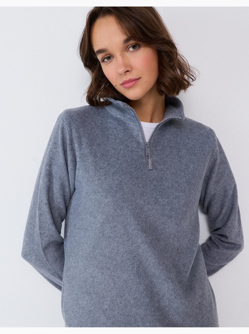 Fleece trui, mo fashion Grijs - Kiabi