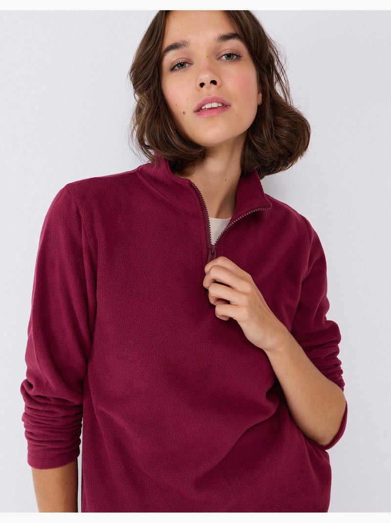 Fleece trui, mo fashion Rood - Kiabi