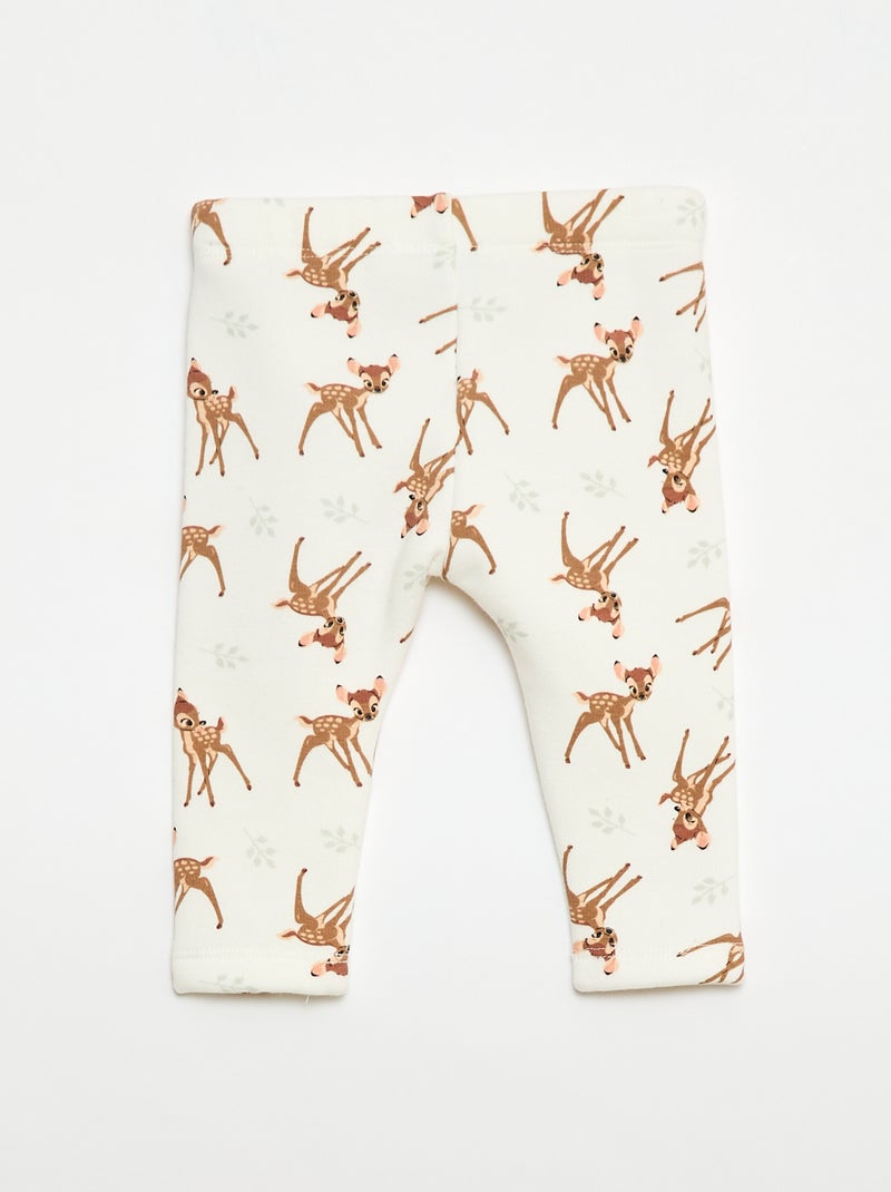 Fleecetrainingbroek 'Bambi' Wit - Kiabi