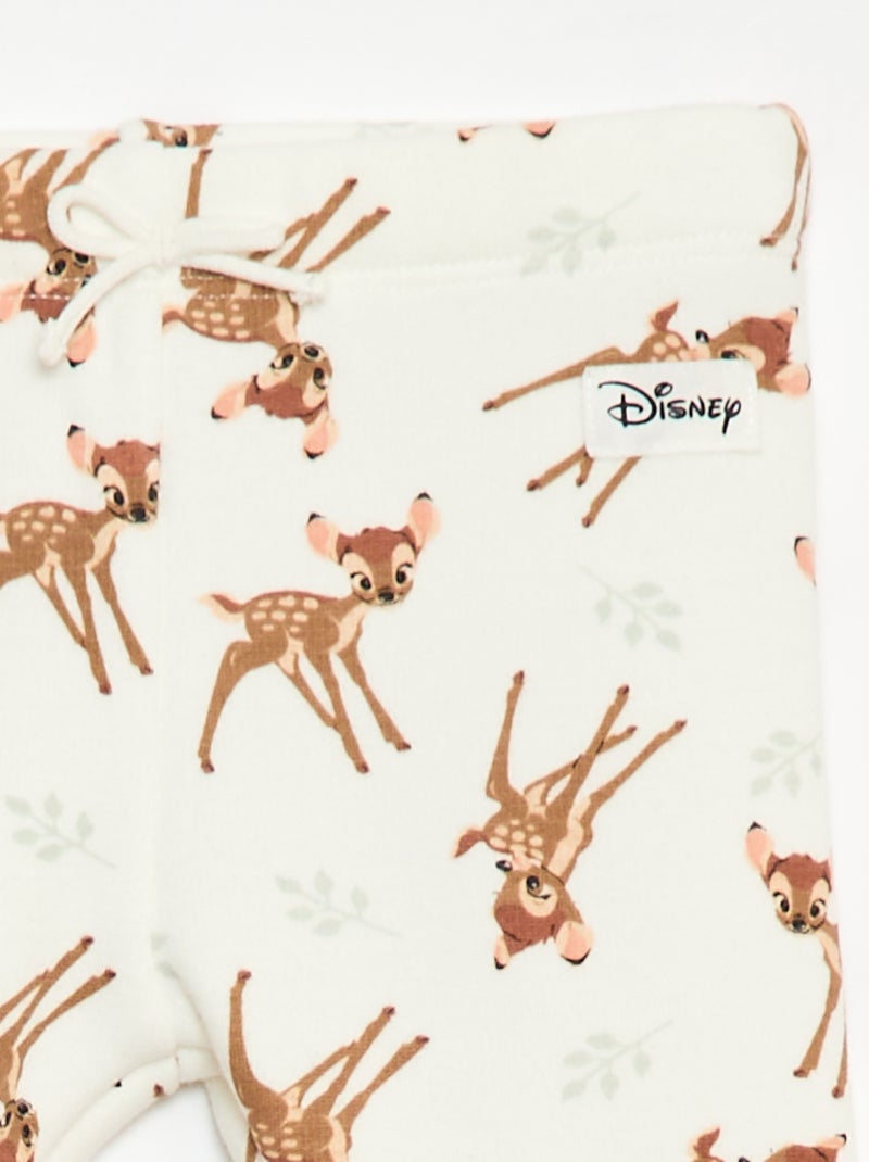 Fleecetrainingbroek 'Bambi' Wit - Kiabi