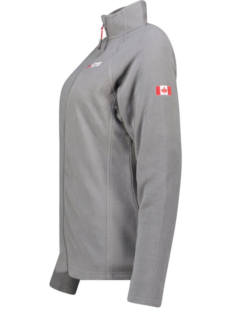 Fleecevest met rits en opstaande kraag tugeak – canadian peak Donkergrijs - Kiabi