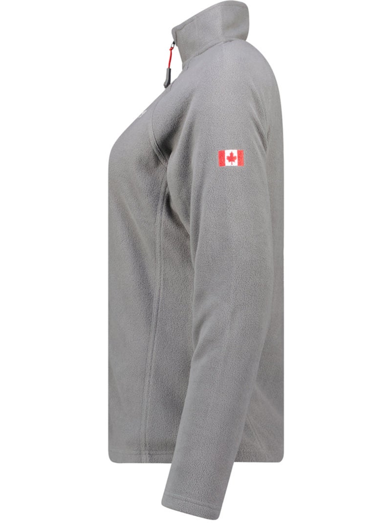 Fleecevest met rits en opstaande kraag tugeak – canadian peak Donkergrijs - Kiabi