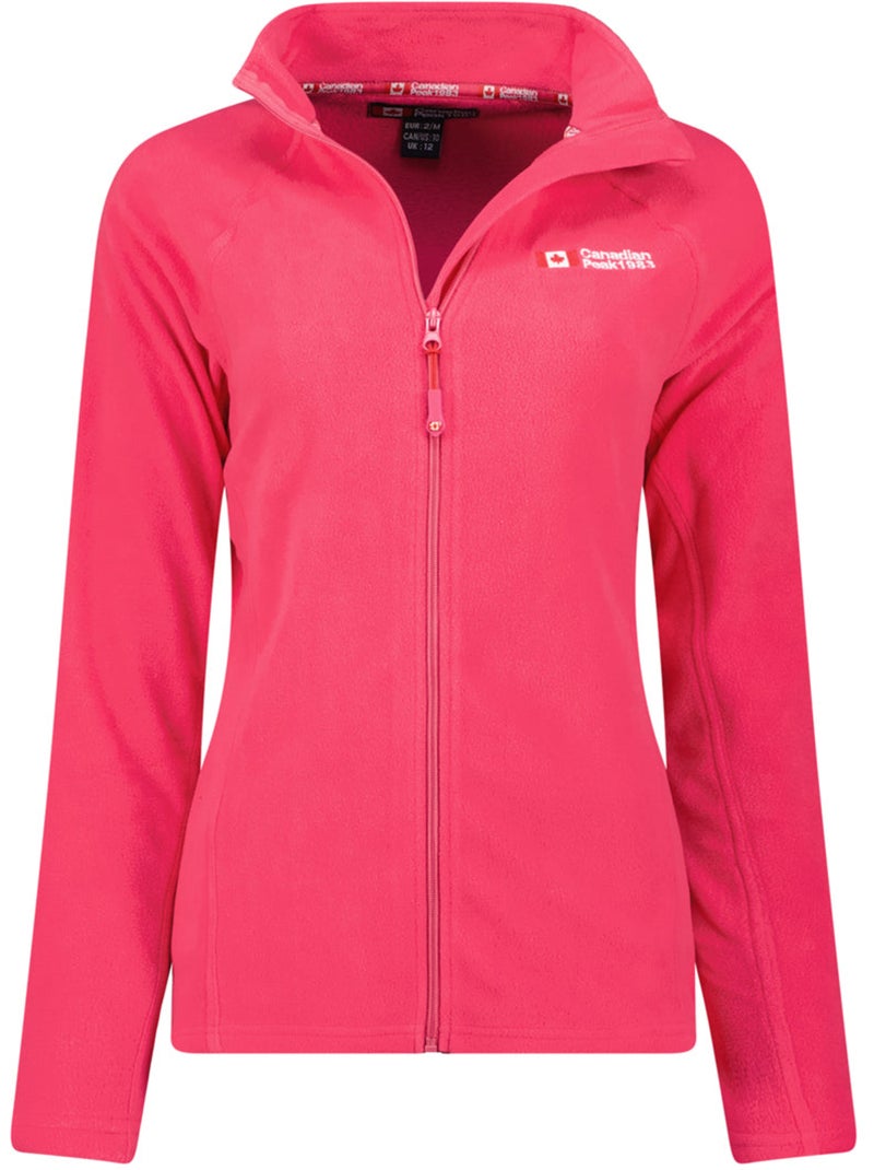 Fleecevest met rits en opstaande kraag tugeak – canadian peak Fuchsia roze - Kiabi