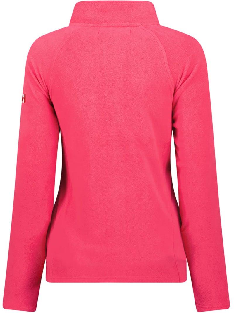 Fleecevest met rits en opstaande kraag tugeak – canadian peak Fuchsia roze - Kiabi