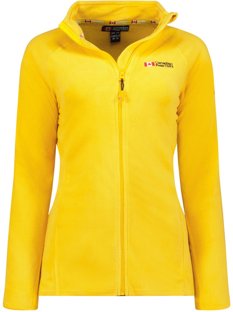 Fleecevest met rits en opstaande kraag tugeak – canadian peak Mosterd - Kiabi
