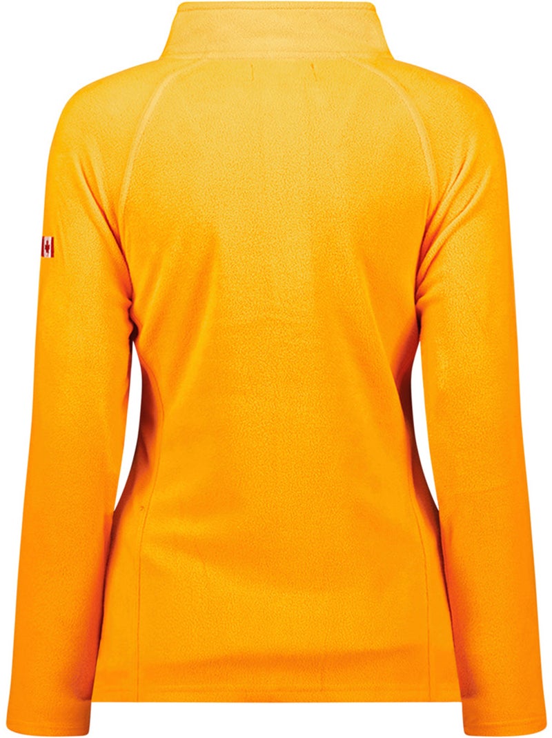 Fleecevest met rits en opstaande kraag tugeak – canadian peak Oranje - Kiabi