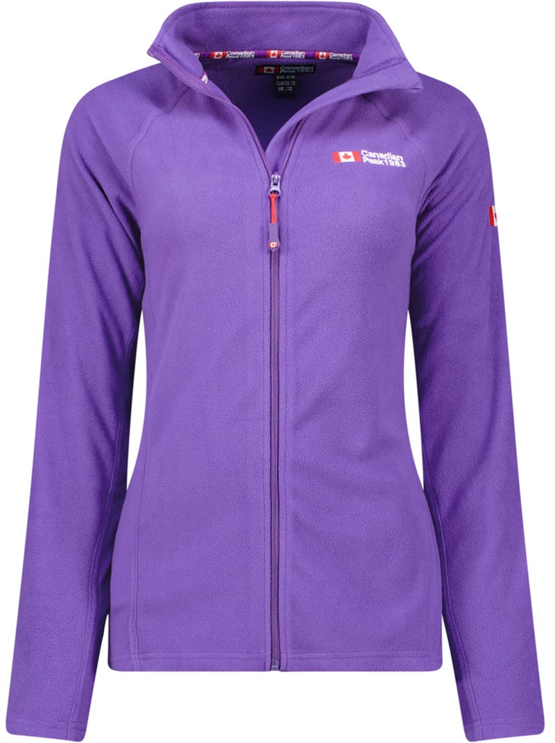 Fleecevest met rits en opstaande kraag tugeak – canadian peak Paars - Kiabi