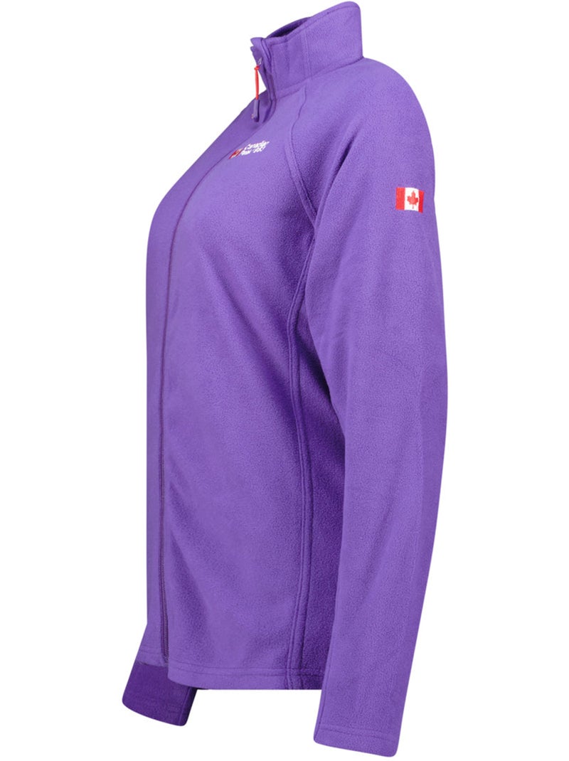 Fleecevest met rits en opstaande kraag tugeak – canadian peak Paars - Kiabi
