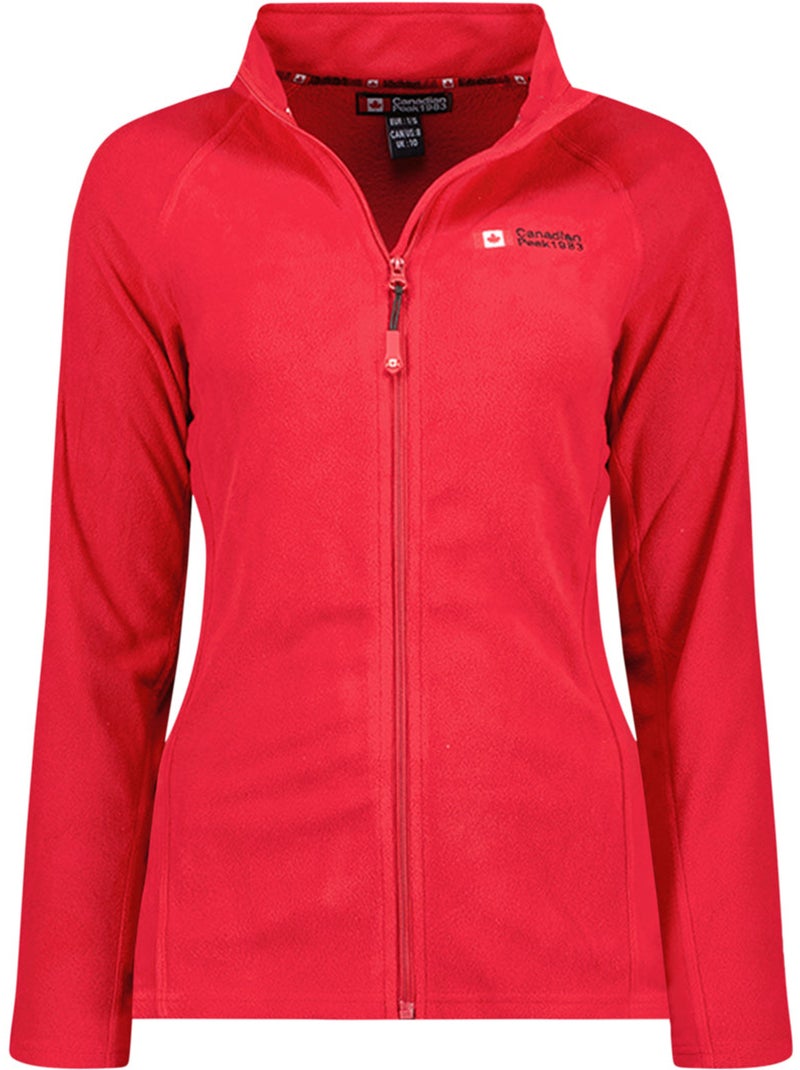 Fleecevest met rits en opstaande kraag tugeak – canadian peak Rood - Kiabi