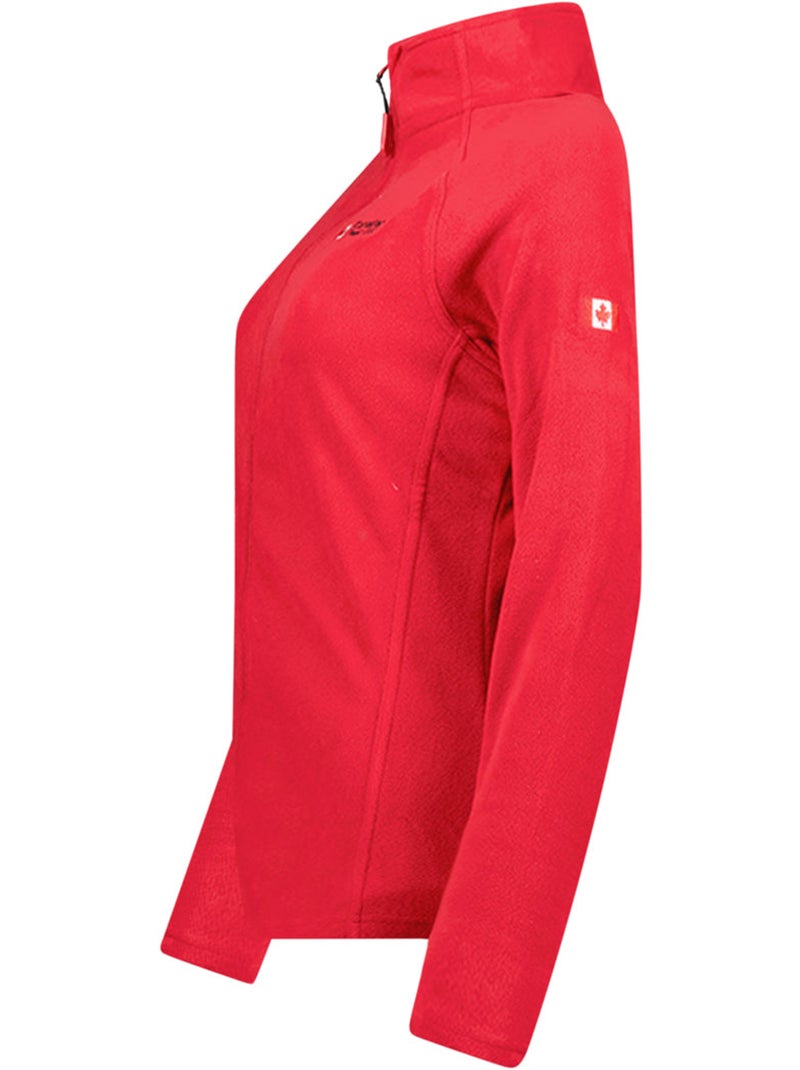 Fleecevest met rits en opstaande kraag tugeak – canadian peak Rood - Kiabi
