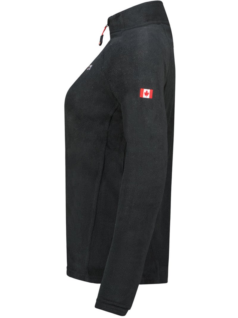 Fleecevest met rits en opstaande kraag tugeak – canadian peak Zwart - Kiabi