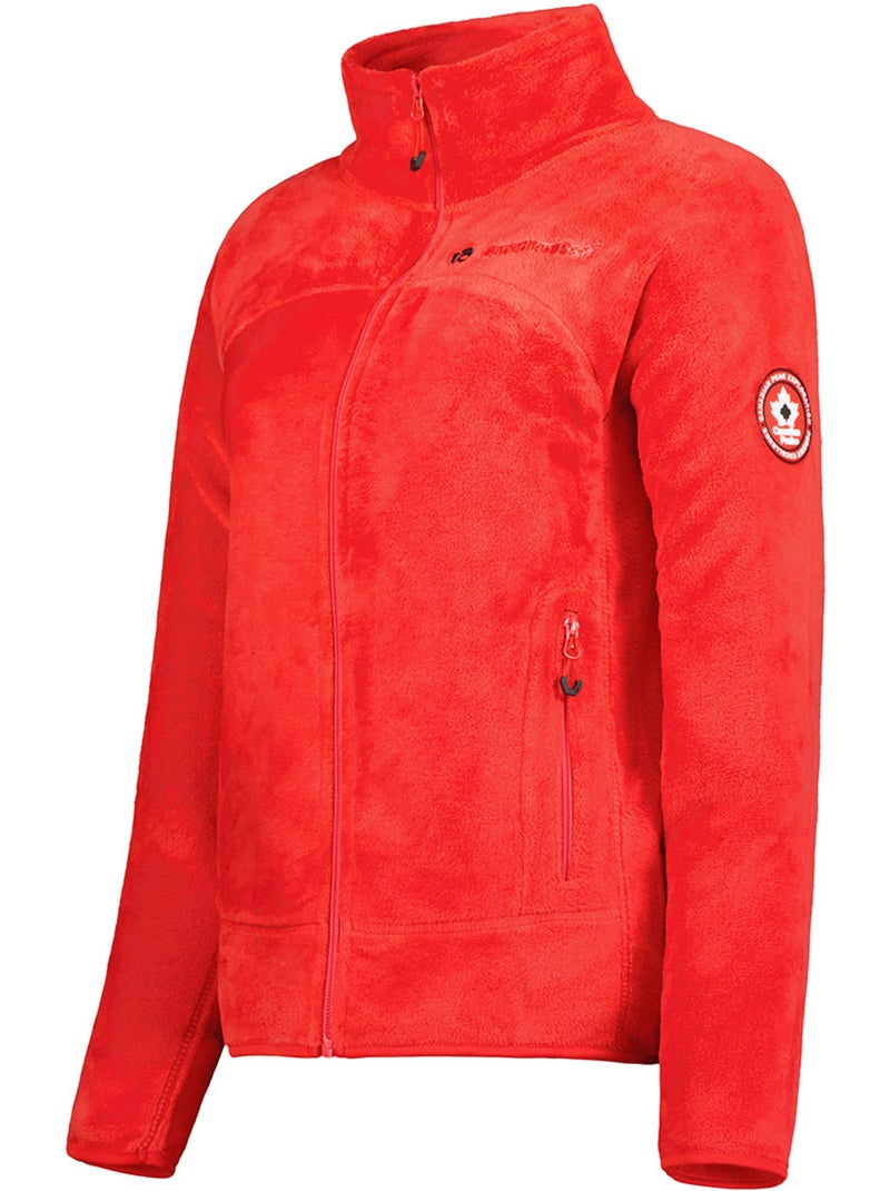 Fleecevest met rits udilas – canadian peak Rood - Kiabi