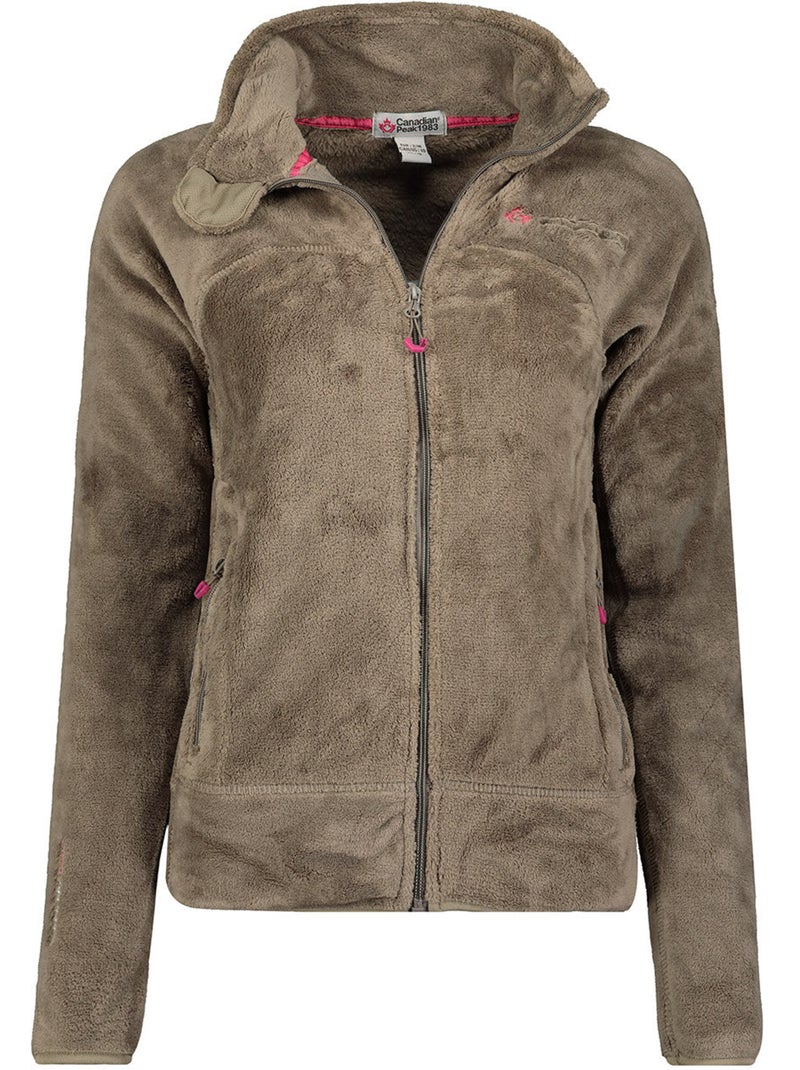 Fleecevest met rits udilas – canadian peak Taupe - Kiabi