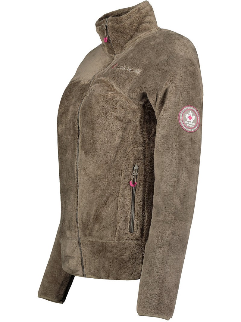 Fleecevest met rits udilas – canadian peak Taupe - Kiabi