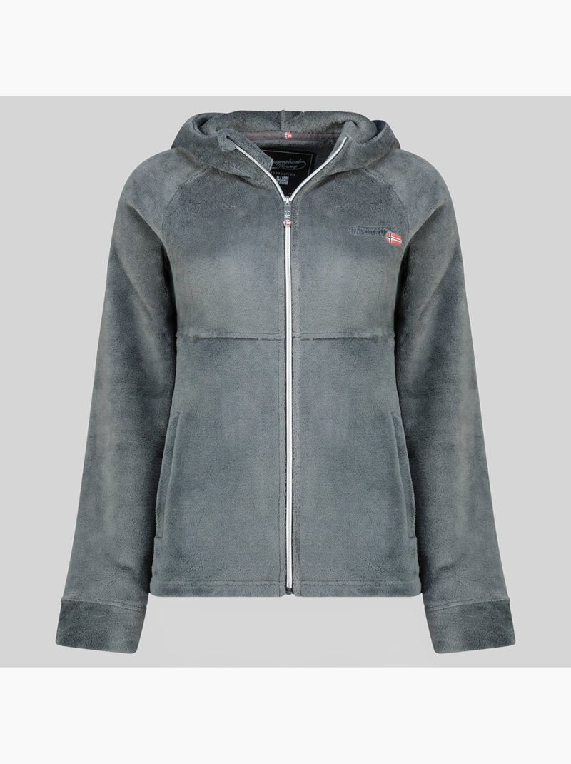 Fleecevest uliota – geographical norway Donkergrijs - Kiabi