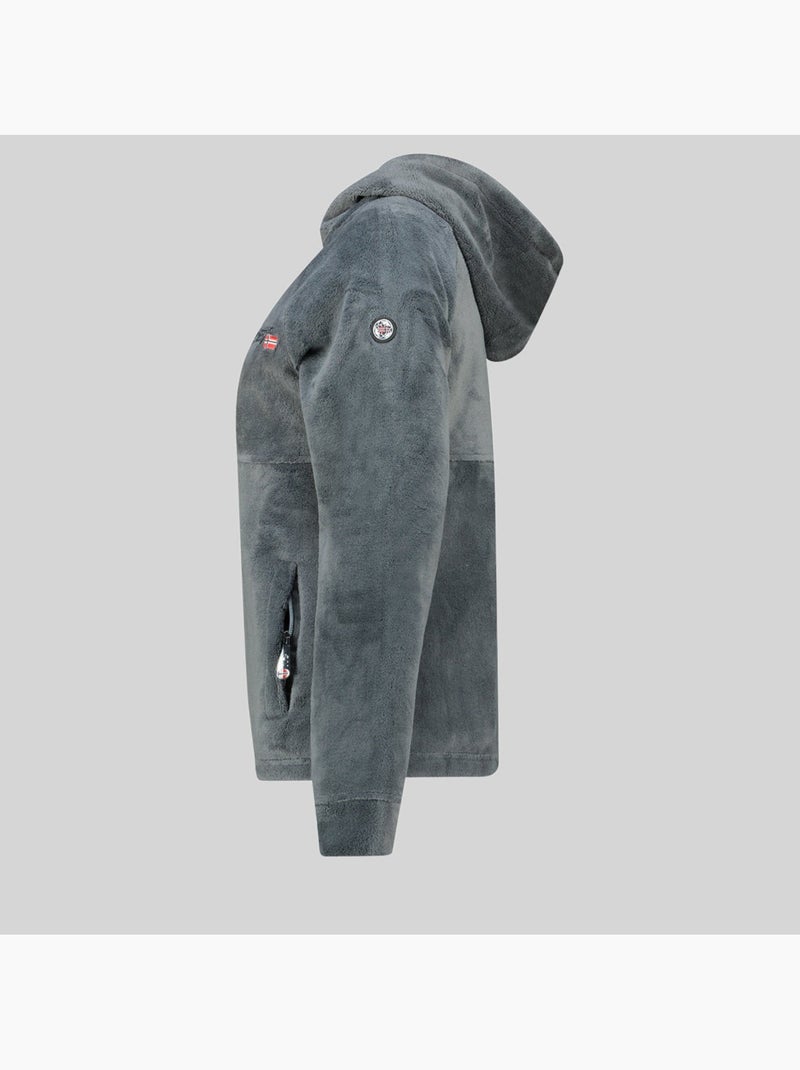 Fleecevest uliota – geographical norway Donkergrijs - Kiabi