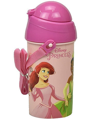 Fles van eau 500 ml 'Disney Princesses' van PVC met rietje en dragonne Disney Princess