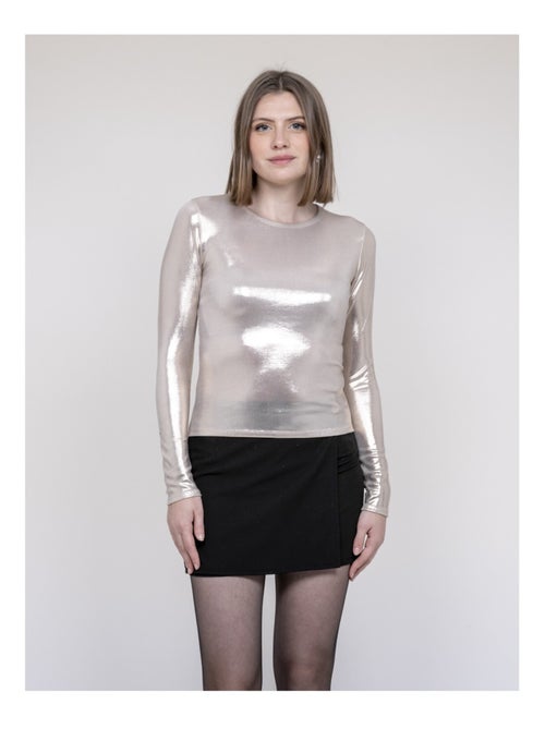 Fleura metallic top met lange mouwen - Kiabi Fleura metallic top met lange mouwen - Kiabi