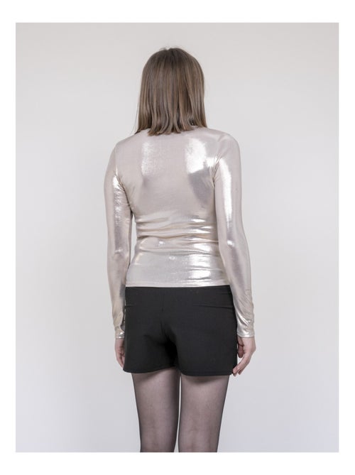 Fleura metallic top met lange mouwen - Kiabi Fleura metallic top met lange mouwen - Kiabi