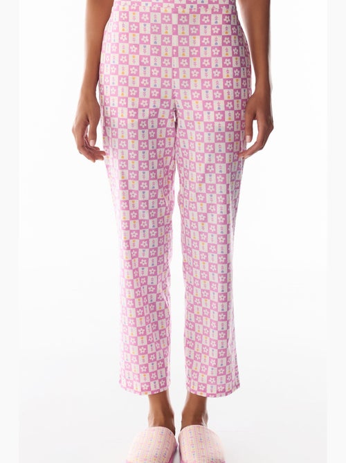 Flora met bloemenprint pyjamabroek penti - Kiabi Flora met bloemenprint pyjamabroek penti - Kiabi